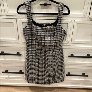 Francesca's Collections Black and White Tweed Skirt